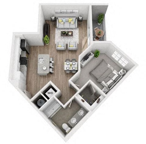 1 bedroom 1 bath floor plan
